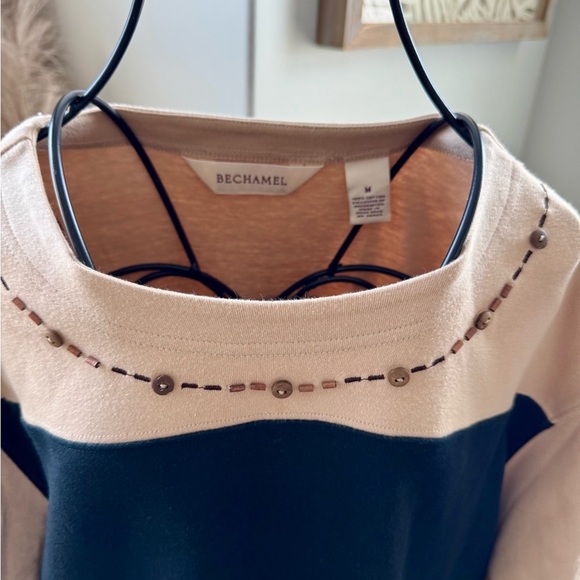 Women’s 100% cotton Bechamel color block top size medium - Picture 2 of 7